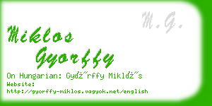 miklos gyorffy business card